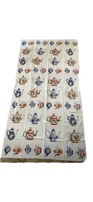 Fabric Phyllis Hoffman Teatime Print Teapots Sewing Crafts Quilting 81.5 X 44w