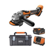 Pack AEG 18V - Meuleuse Brushless 125 mm - Batterie 4.0 Ah - Chargeur - Caisse