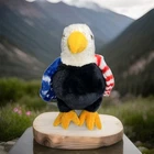 Vintage "Soar" the Eagle 2002 Ty Beanie Buddy 10" Plush Toy American Flag Wings