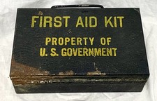 Vintage WW2 ERA MSA First Aid Kit 10 Unit Type D, full of contents