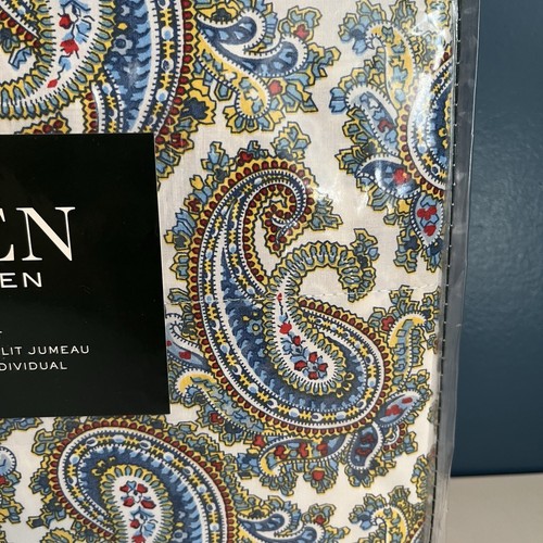 Lauren Ralph Lauren Royal Paisley Sheet Set TWIN 100% Cotton Multicolor NEW *HTF - Picture 3 of 10