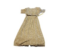 Anastasia Tie-Waist Midi Dress Size 8 Petite Beige Great Condition
