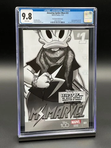 Amazing Spider-Man #33 CGC 9.8 (2023) - DISNEY Perissinotto Sketch 1:100