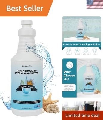 Ready-to-Use 32 Oz Demineralized Water for Steam Mops   Ocean Fresh Formula
