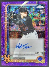 2025 Topps Chrome Update Hayden Senger Auto Purple Speckle Refractor /299 RC DD5