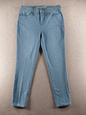 Seven7 Woman's Jeans Sz 10 Blue Ankle Skinny Straight Stretch Mid Rise 27" Denim