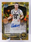 BENNETT STIRTZ 2025-26 BOWMAN U 1st SAPPHIRE  AUTO GOLD REFRACTOR 08/50 IOWA