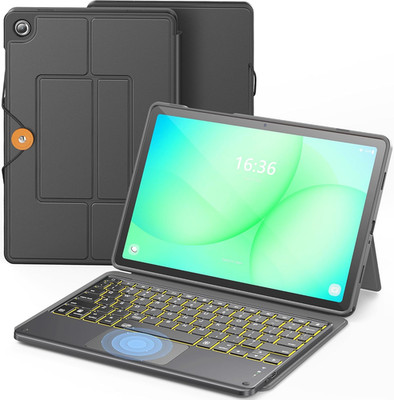 Keyboard Case for Samsung Galaxy Tab A11+/A9+ 5G with 7-Color Backlight & High P