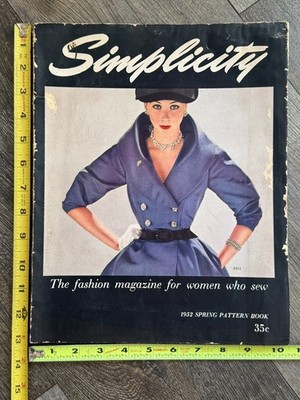 SIMPLICITY Magazine 1952 Spring Pattern Book Fashion Vintage Patterns Sewing MCM