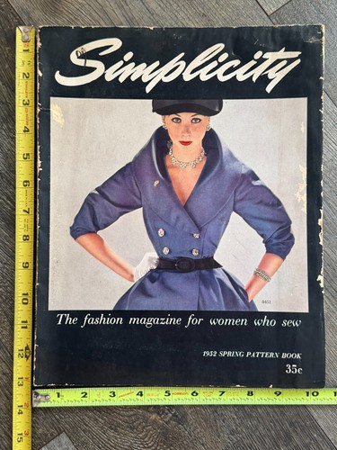 SIMPLICITY Magazine 1952 Spring Pattern Book Fashion Vintage Patterns Sewing MCM