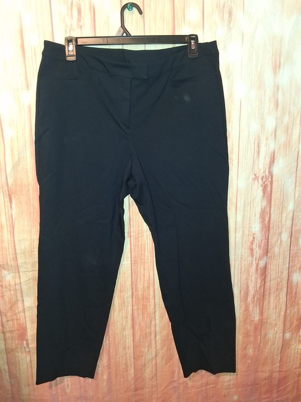 Lane Bryant Black Straight Leg Dress Pants Sz 20