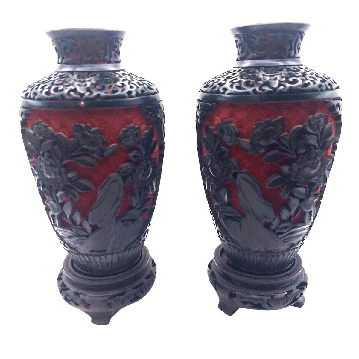 中国雕漆花瓶| eBay