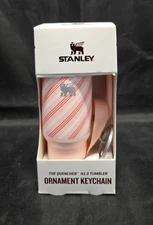 Stanley Holiday 2025 Christmas Ornament Keychain Strawberry Cream Mini Tumbler