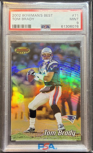 2002 Bowman's Best Tom Brady #71 PSA 9 New England Patriots HOF MVP