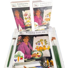 Donna Dewberry One Stroke Workshop Series Booklet VHS Tapes Paintbrushes SEALED