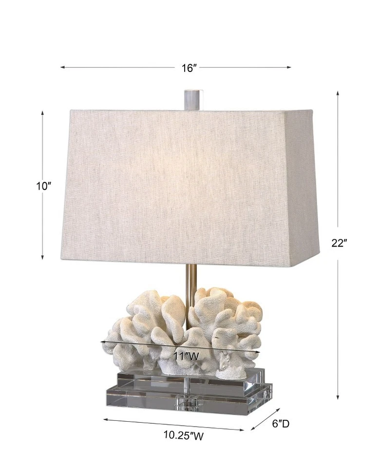 Coral - 1 Light Table Lamp - 16 inches wide by 10 inches deep Lamps Uttermost - Image 4 of 4