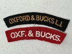 2 WW2 OXFORD & BUCKS LIGHT INFANTRY Military British Army Shoulder Title Badges