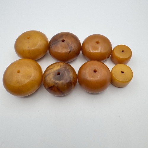 Vintage Butterscotch Eigelb Bakelit lose abgestuft klobige Perlen GETESTET 186 G - Bild 1 von 13