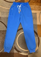Figs Womens Technical Collection Jogger Scrub Pants Bright Blue Sz XS .EUC.