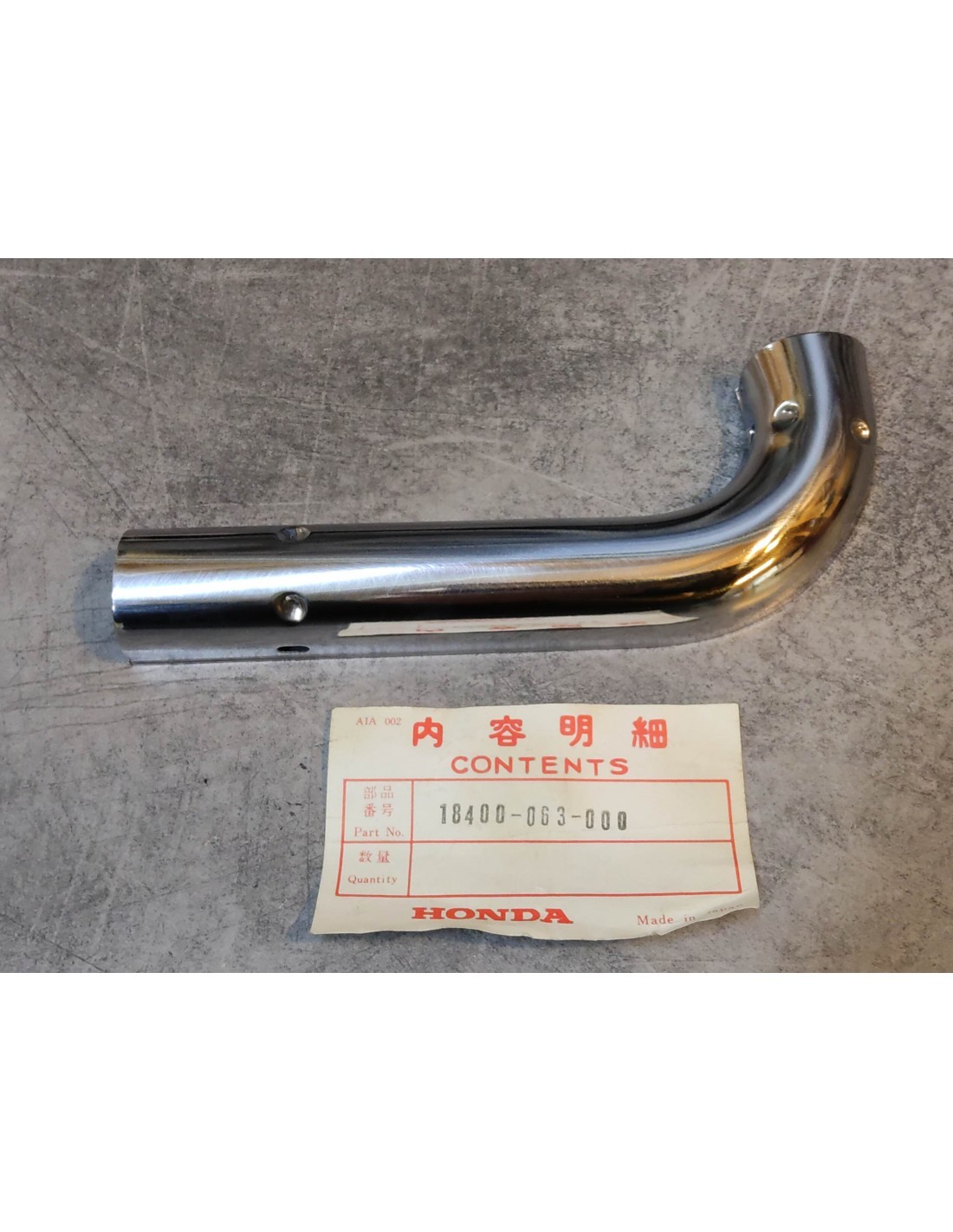 Protection de pot d'échappement HONDA 18400-063-000 finition chrome premium