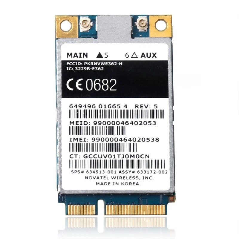 634513-001 8460W CQ10 WWAN Card HP 4G lt 2510 VZW LTE Mobile Broadband Module - Image 2 of 4