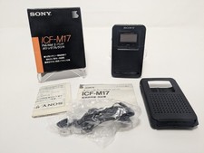 Rare Japanese Sony ICF-M17 AM/FM Radio W/ Original Box  Accessories Untested