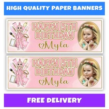 P LOUISE Personalised Birthday Photo Banners Banner - P Louise makeup Banners