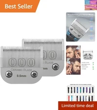 Heat-Resistant Detachable 000 Clip Blades - For Andis & Oster Clippers (2 Pack)