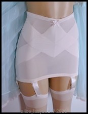 TIGHT Vintage GIRDLE Stretch OB GARTER Belt Mini Skirt Coquette Open-Bottom S