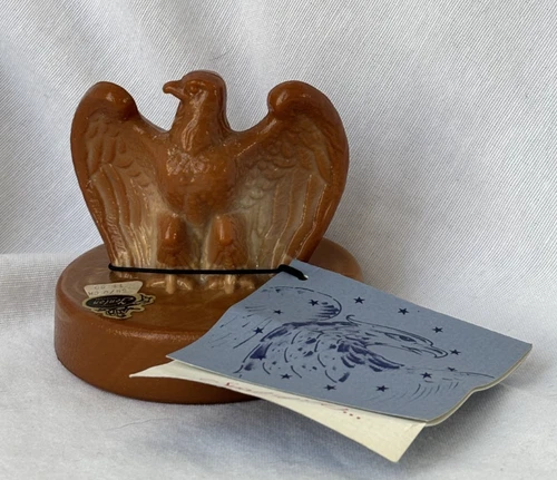 Vintage Fenton Bicentennial Eagle Figurine 1776–1976 Brown Slag Glass W/ OG Tag