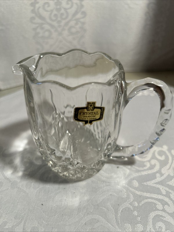 Vintage Zajecar Crystal Glass Mini Pitcher Creamer Yugoslavia Made 4"