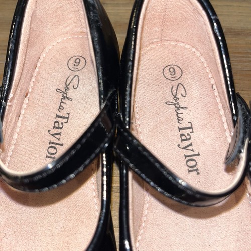 Scarpe eleganti bambina Sophia Taylor nere e argento con finitura pelle verniciata - Foto 7 di 8