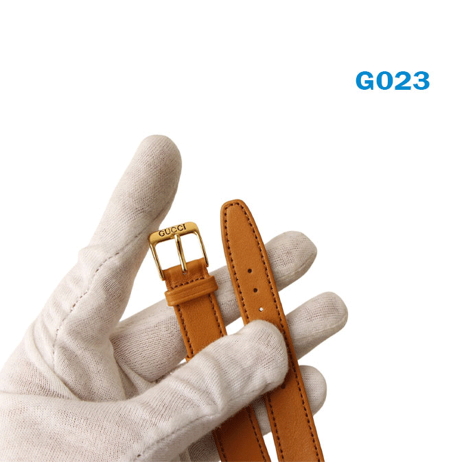 9000L GUCCI Swiss Leather Band- 16mm Camel Strep-14mm Gucci Buckle