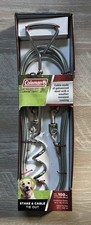 Coleman Stake and Cable Tie Out for Small to Large Dog Pets Heavy Duty 25 ft NEW