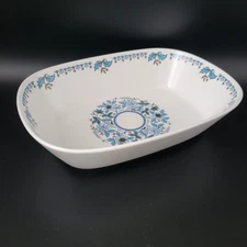 VTG Noritake Progression China Blue Moon 9022 Floral 9 3/4" Oval Vegetable Bowl