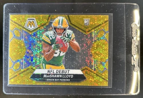 2024 Panini Mosaic MarShawn Lloyd RC No Huddle Gold Prizm NFL Debut #/10 Packers