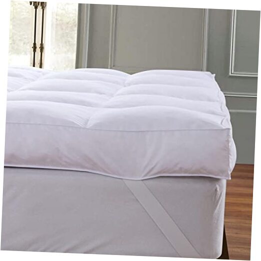 Mattress Topper Extra Soft Pillow Top Mattress Topper Queen Essential - White