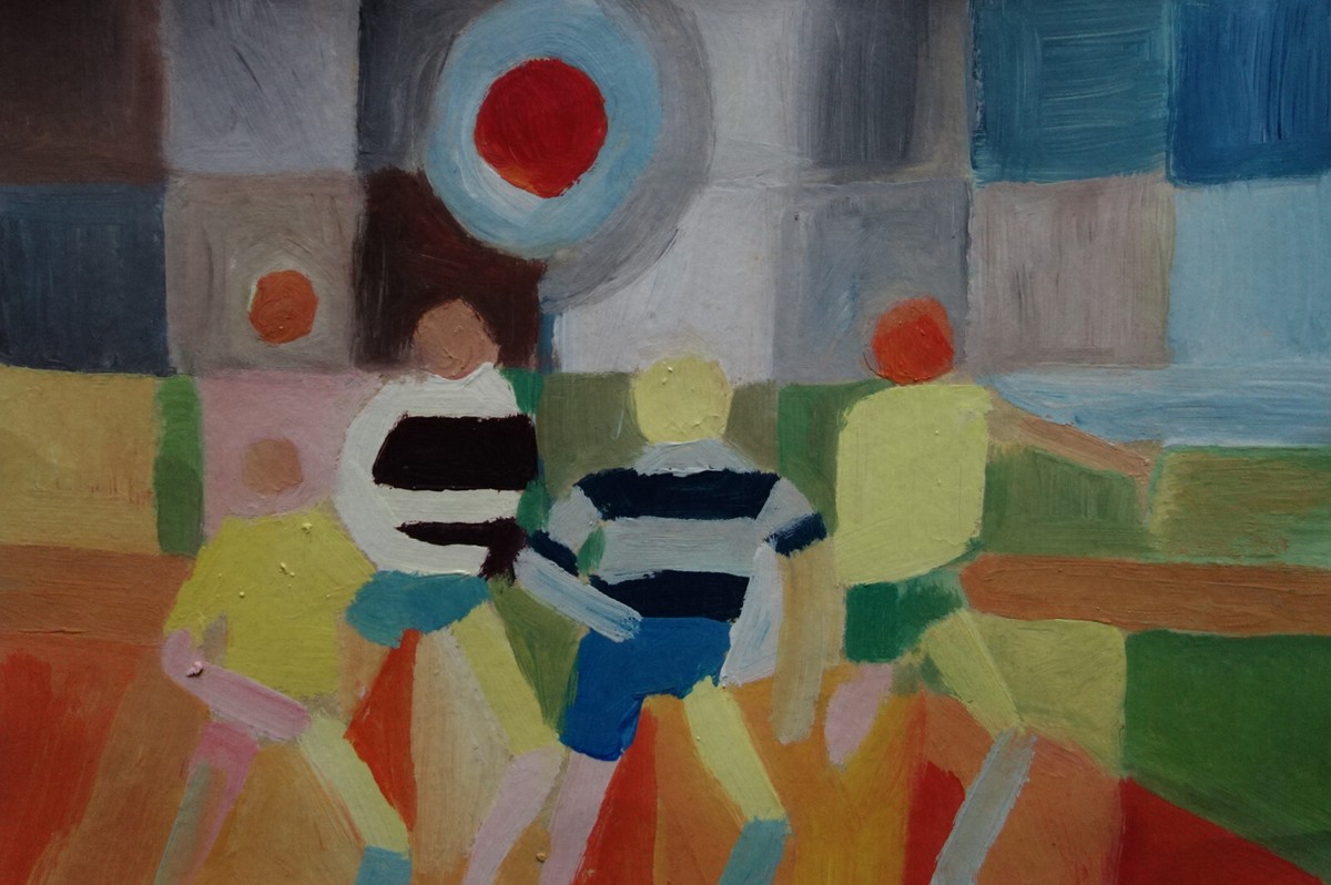 Robert Delaunay、Les Coureuｒs、超希少画集より File:The Runners by Robert Delaunay, 1924-1925.jpg