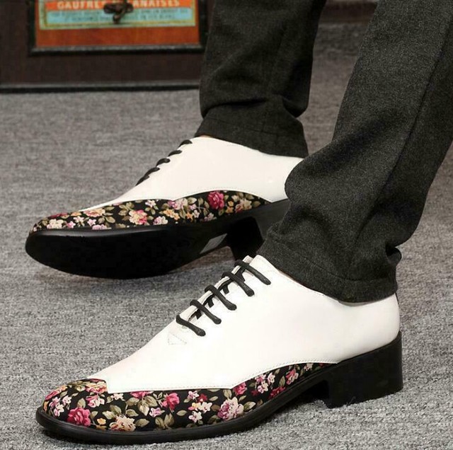 men's floral formal shoes