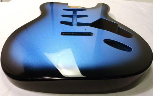 Tele Strat Hybird Body 2 Stück Erle mit Schlagbrett SSS Dark Night Finish ≤4,4 Pfund - Bild 6 von 19