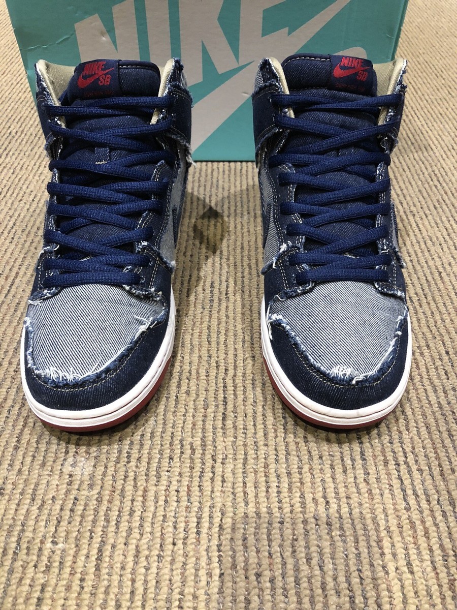 Nike SB Dunk High TRD QS Reese Forbes Denim 881758-441 Size 10 US