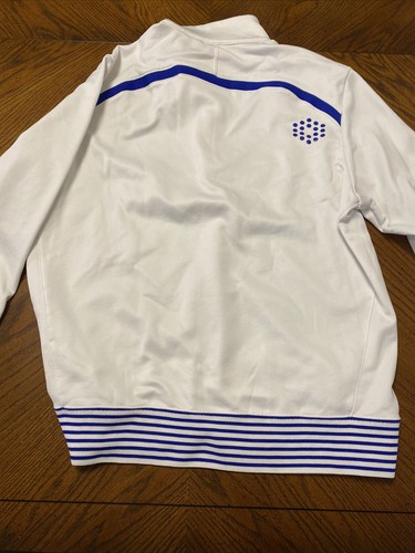 Men’s Size Large Puma Sport Lifestyle 1/4 Zip Golf Pullover White Blue Pre Owned - Picture 14 of 16