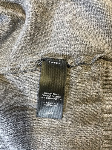 Suéter Guess, Gris Estampado Gráfico Hankerchief Corte Abierto Cárdigan, Mujer Mediano - Imagen 10 de 10