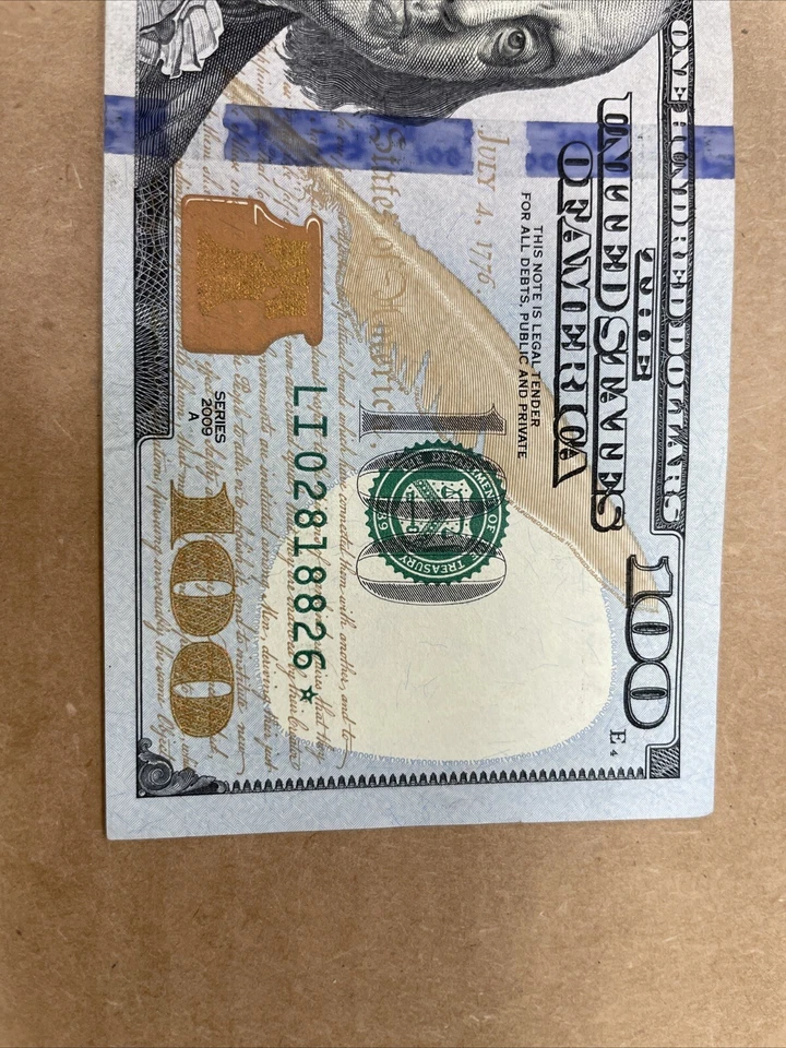 100 Dollar Bill Star Note 2009 - Image 3 of 4