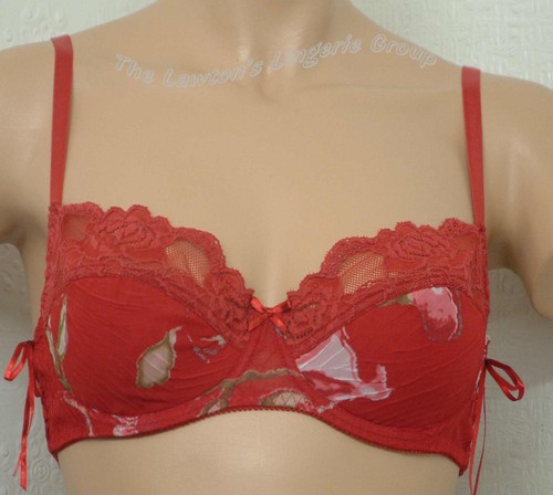 Lepel 92900, Half Lace, Underwired, lightly Padded, Full Cup Bra, Smaller Size, - Picture 3 of 15