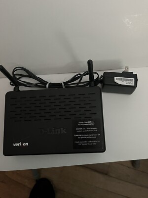 D-Link Verizon Internet Router DSL-2750B ADSL2+ w/ Power Supply 4-Port Wireless