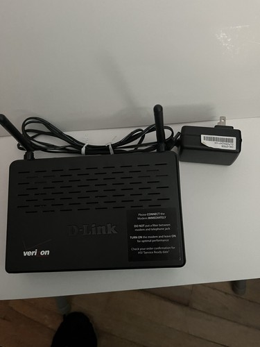 D-Link Verizon Internet Router DSL-2750B ADSL2+ w/ Power Supply 4-Port Wireless