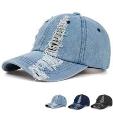 Baseball Caps Vintage Washed Distressed Cap Sports Denim Hats Plain Dad Caps