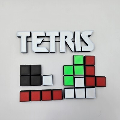 Tetris 3D gedrucktes Modell Logo Large Lerpo3D