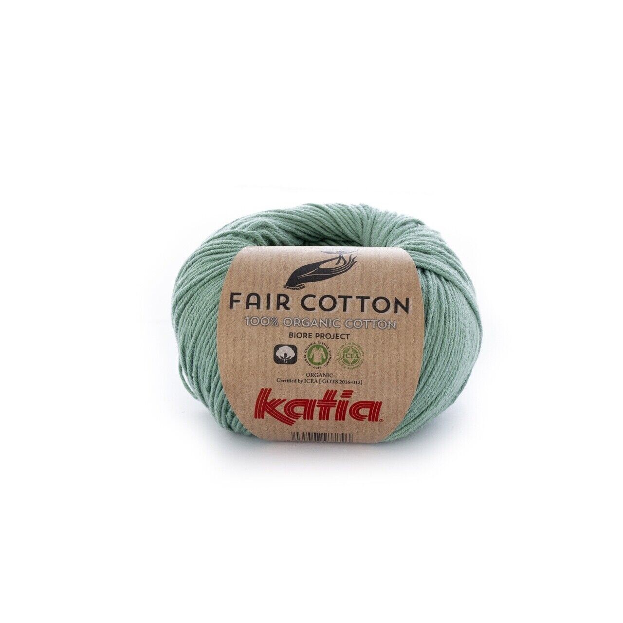 Fair Cotton by Katia - Verde Menta (17) - 50 g / approx. 155 m Wool